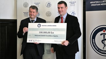 Hrvatska liječnička komora donirala 100.000 kuna Medicinskom fakultetu u Zagrebu 