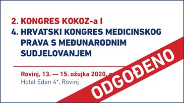 Odgođeni kongresi KoKoZ-a i medicinskog prava u Rovinju